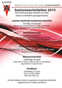 Activiteiten senioren 2015