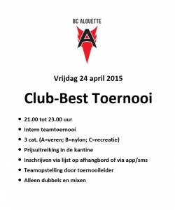 Club-Best toernooi Club-Best toernooi