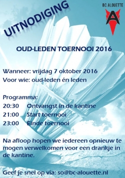 Oud leden toernooi 2016